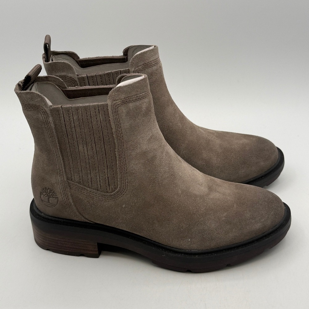 Timberland Cortina Valley Shoes Womens Size 6.5 Taupe Grey Chelsea TB 0A2PBB